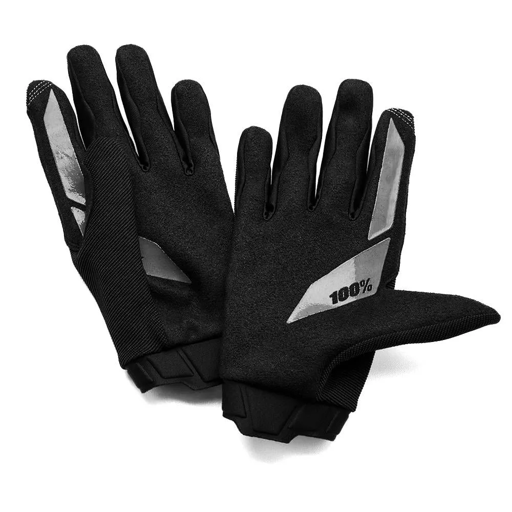 100% Brisker Race Gloves - Black/Grey