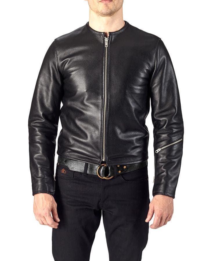 1/4 MILE - Full Perforated Leather Jacket