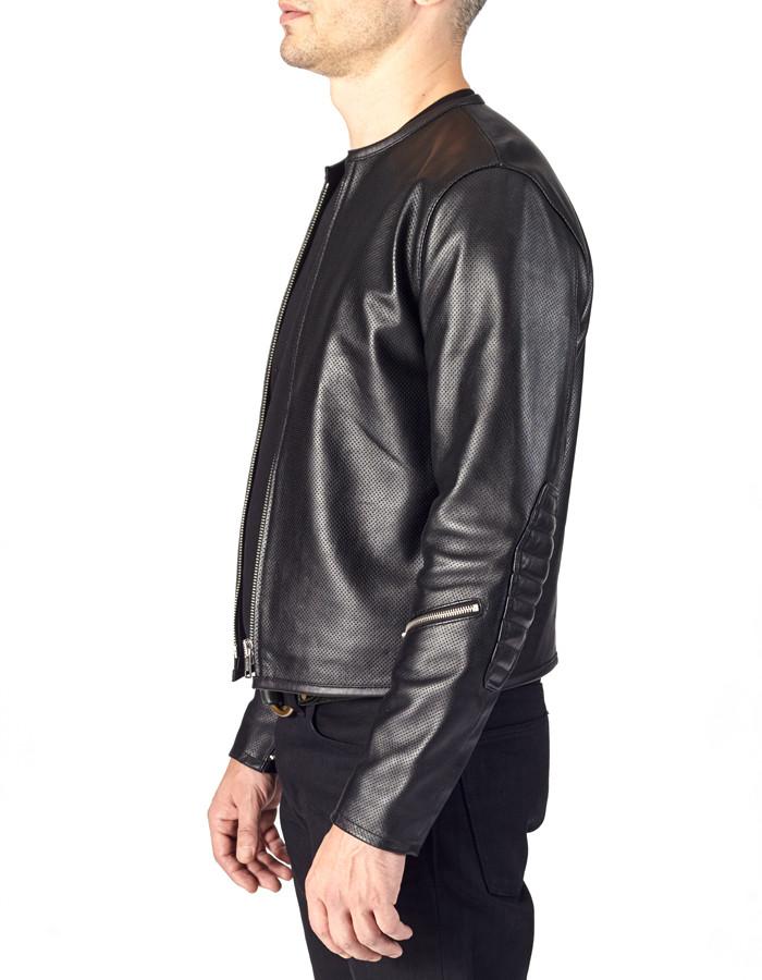 1/4 MILE - Full Perforated Leather Jacket