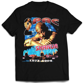 2 Pac 1996 Vintage Mint Black Tee