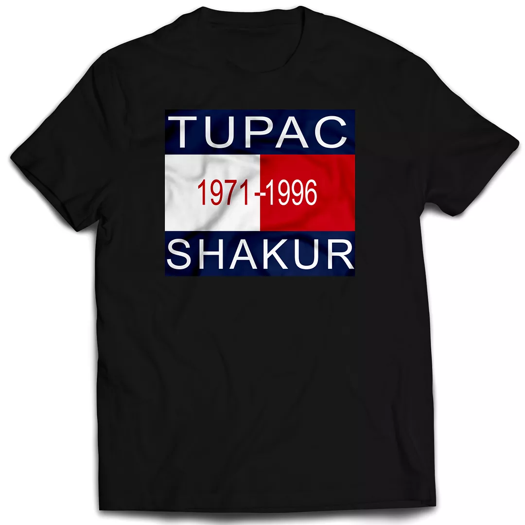 2 Pac Tommy Hilfiger Vintage Mint Black Tee