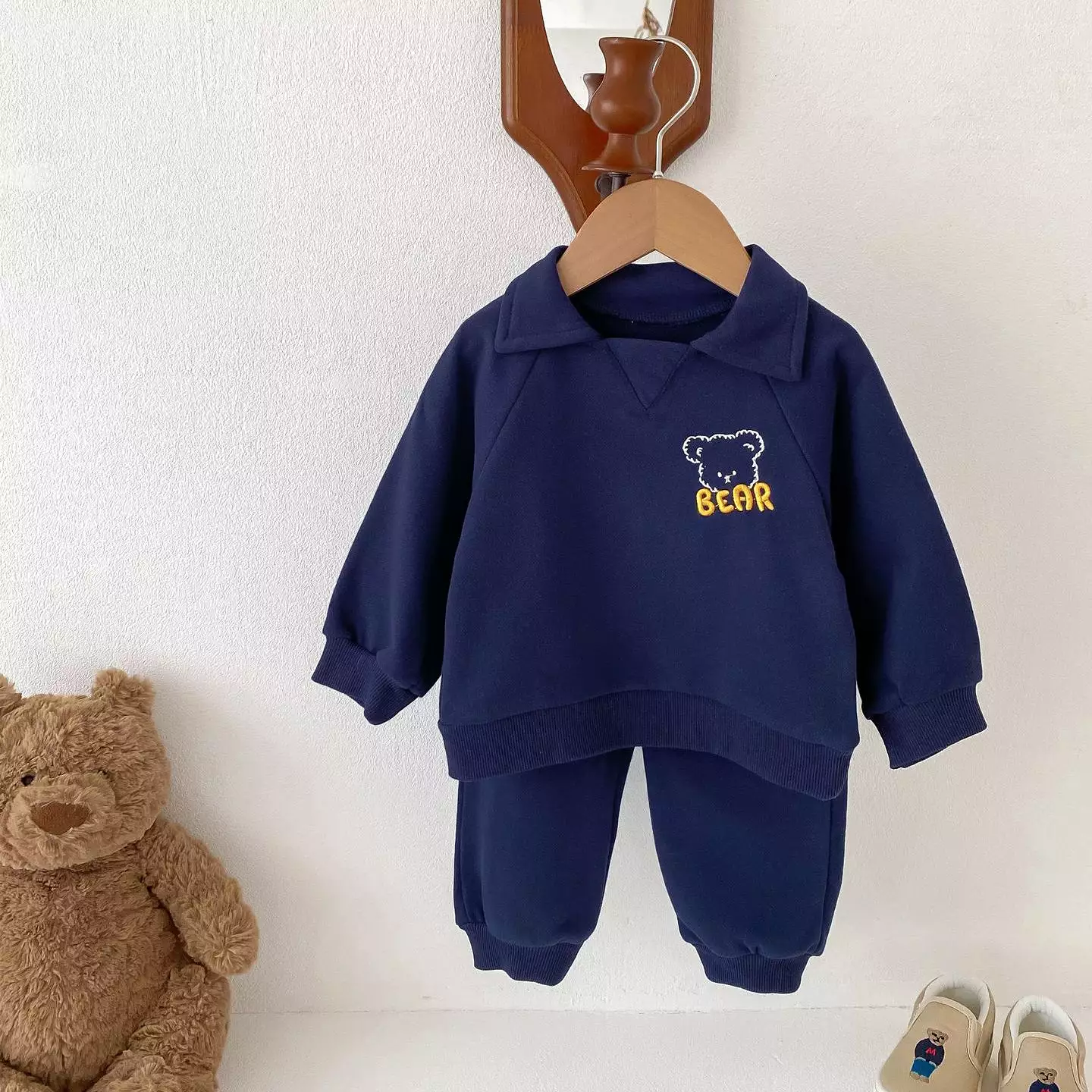 2 Pieces Set Baby Kid Boys Cartoon Hoodies Sweatshirts And Solid Color Pants Wholesale 23101958