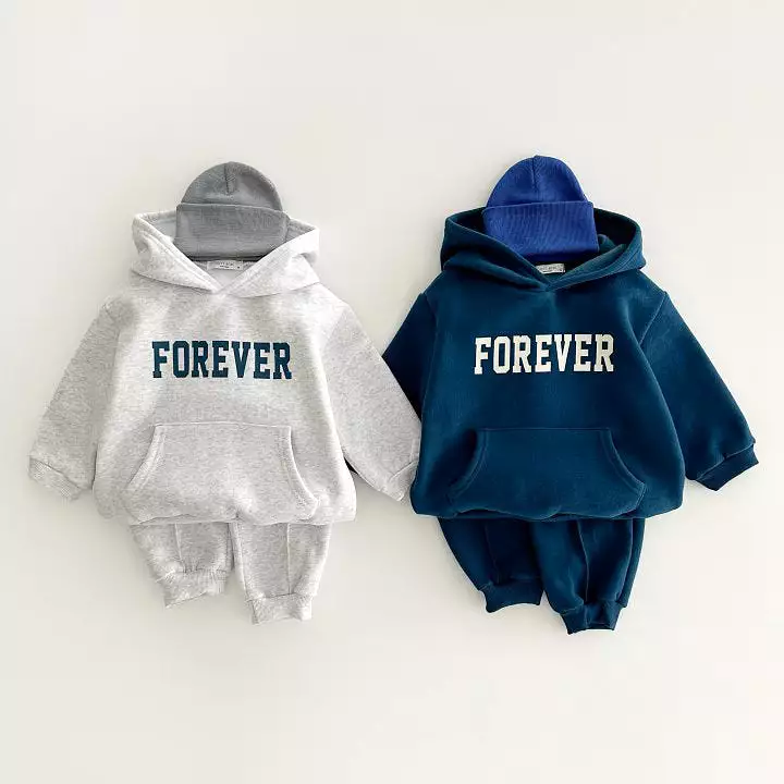 2 Pieces Set Baby Kid Boys Letters Hoodies Sweatshirts And Solid Color Pants Wholesale 231130241