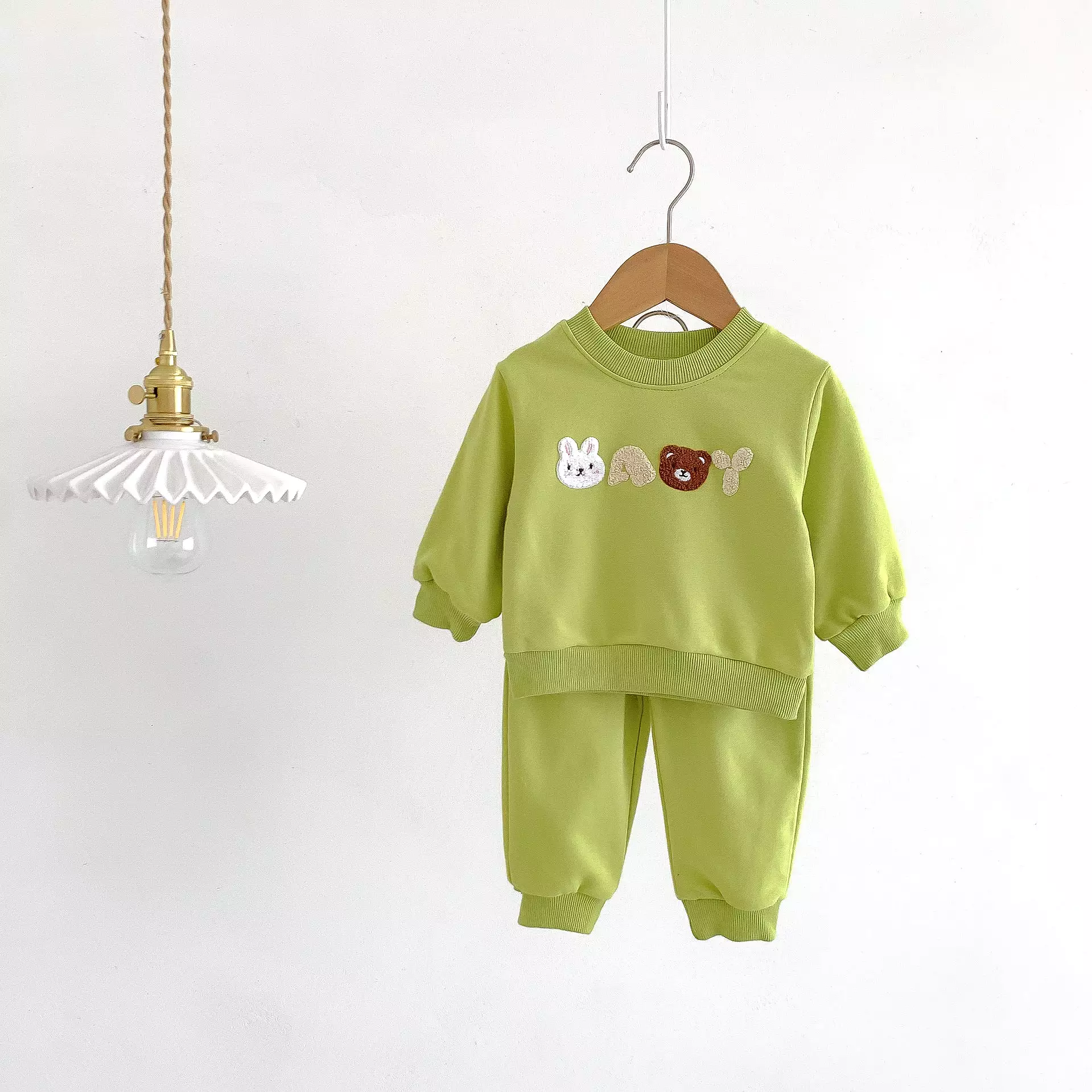 2 Pieces Set Baby Kid Girls Boys Cartoon Hoodies Sweatshirts And Solid Color Pants Wholesale 23101913