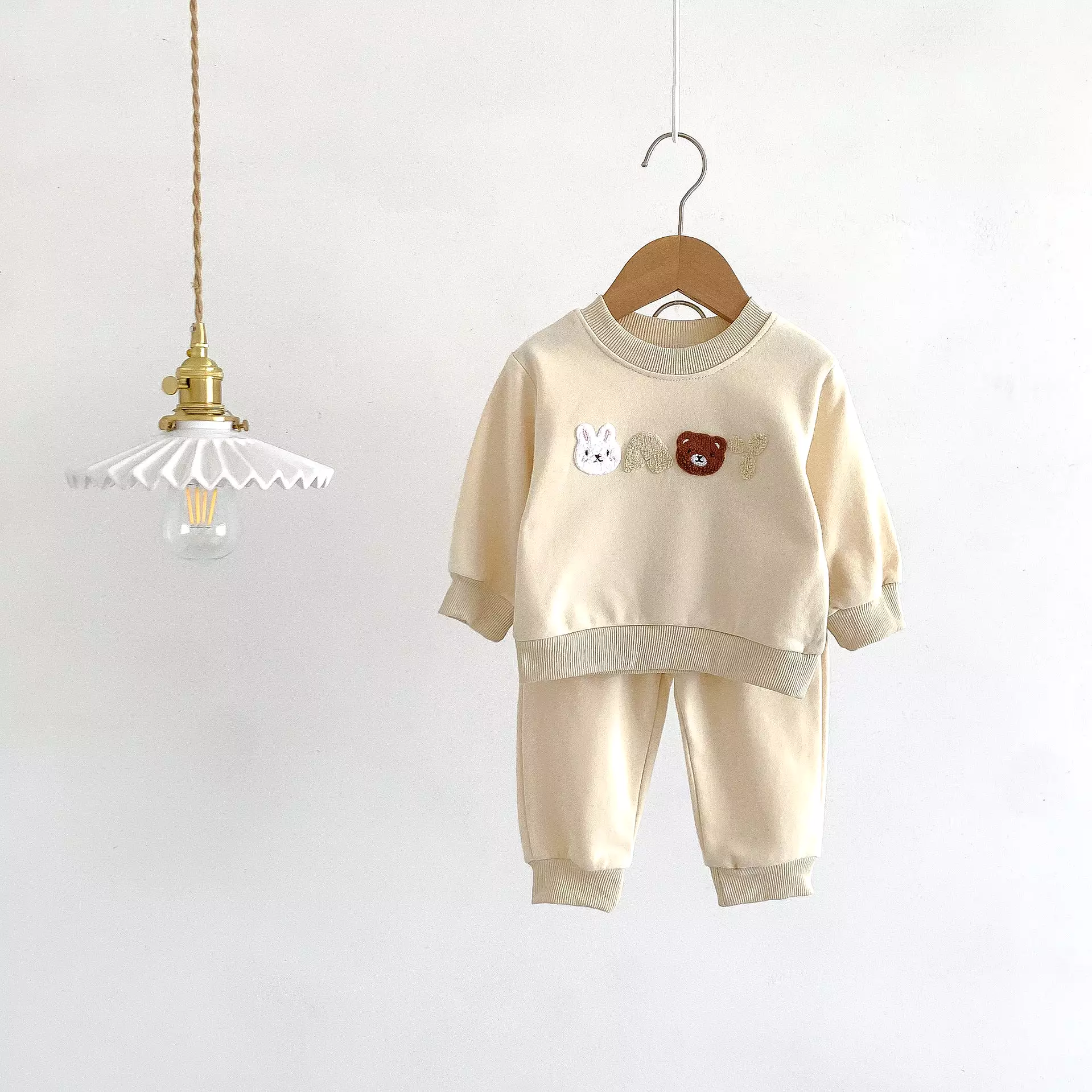 2 Pieces Set Baby Kid Girls Boys Cartoon Hoodies Sweatshirts And Solid Color Pants Wholesale 23101913