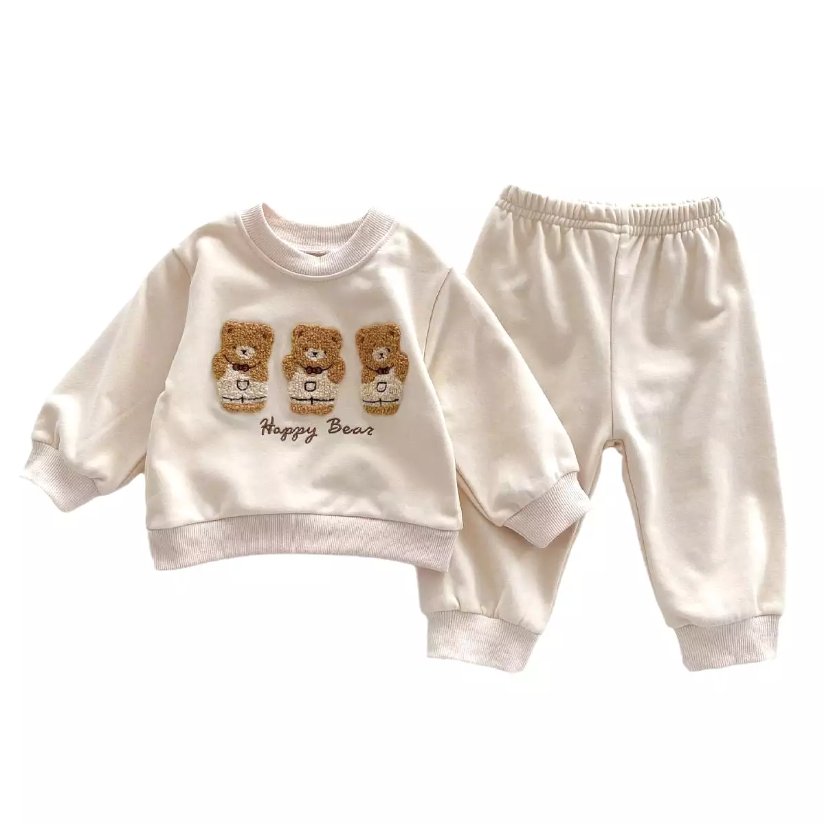 2 Pieces Set Baby Kid Girls Boys Cartoon Tops And Solid Color Pants Wholesale 23101956