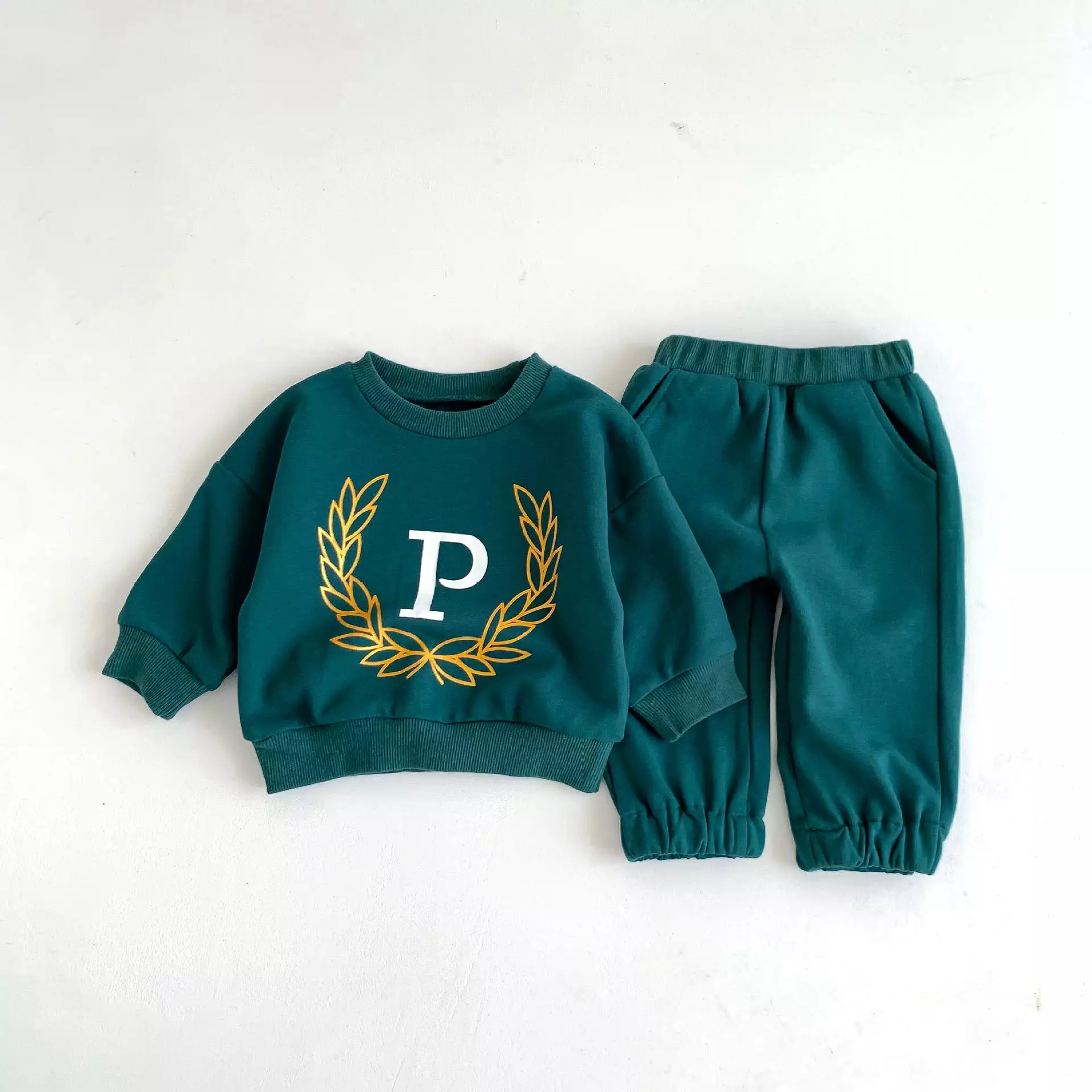 2 Pieces Set Baby Kid Girls Boys Sports Letters Hoodies Sweatshirts And Solid Color Pants Wholesale 23101909