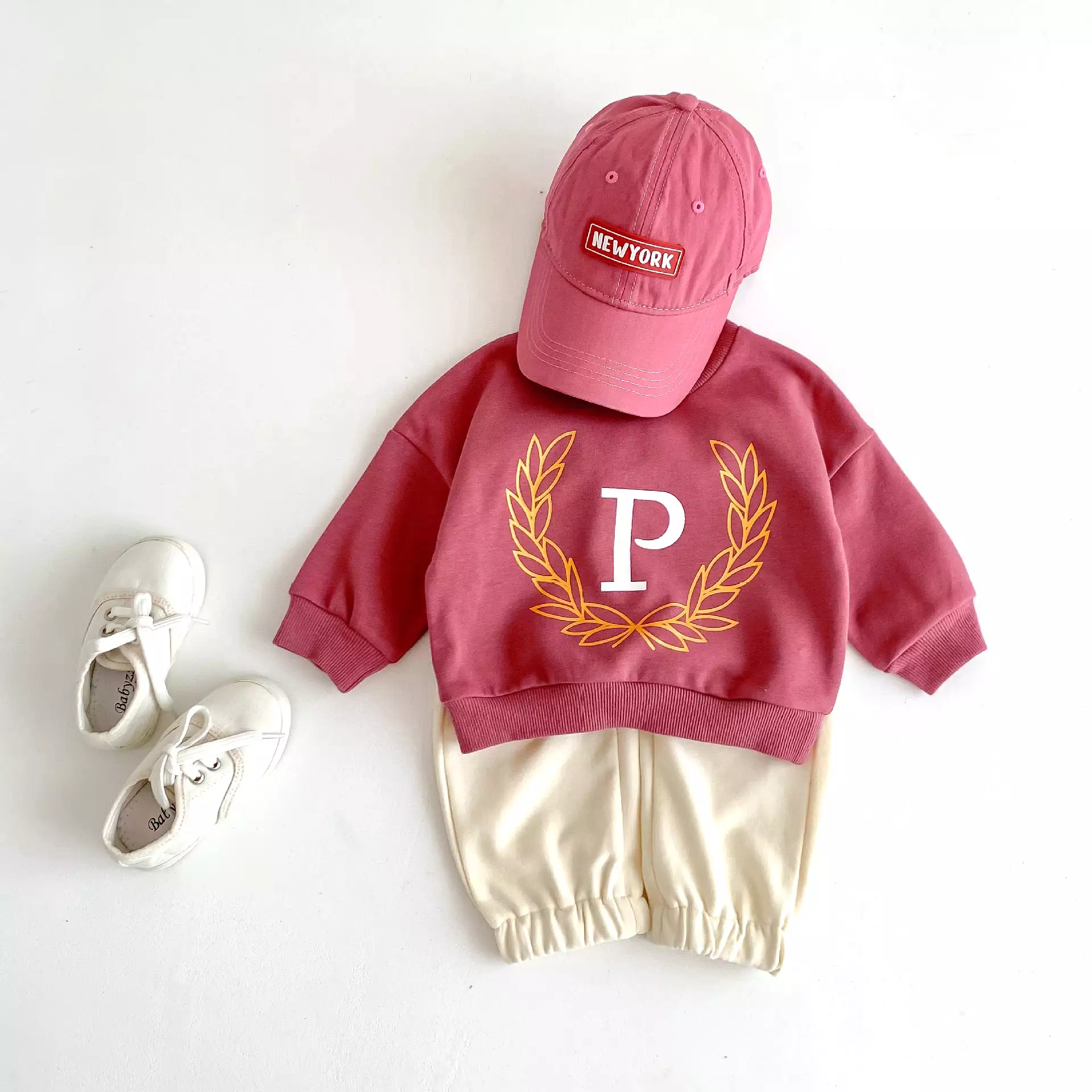 2 Pieces Set Baby Kid Girls Boys Sports Letters Hoodies Sweatshirts And Solid Color Pants Wholesale 23101909