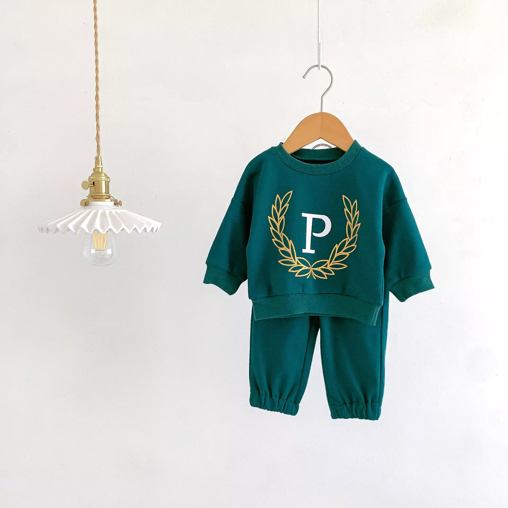 2 Pieces Set Baby Kid Girls Boys Sports Letters Hoodies Sweatshirts And Solid Color Pants Wholesale 23101909