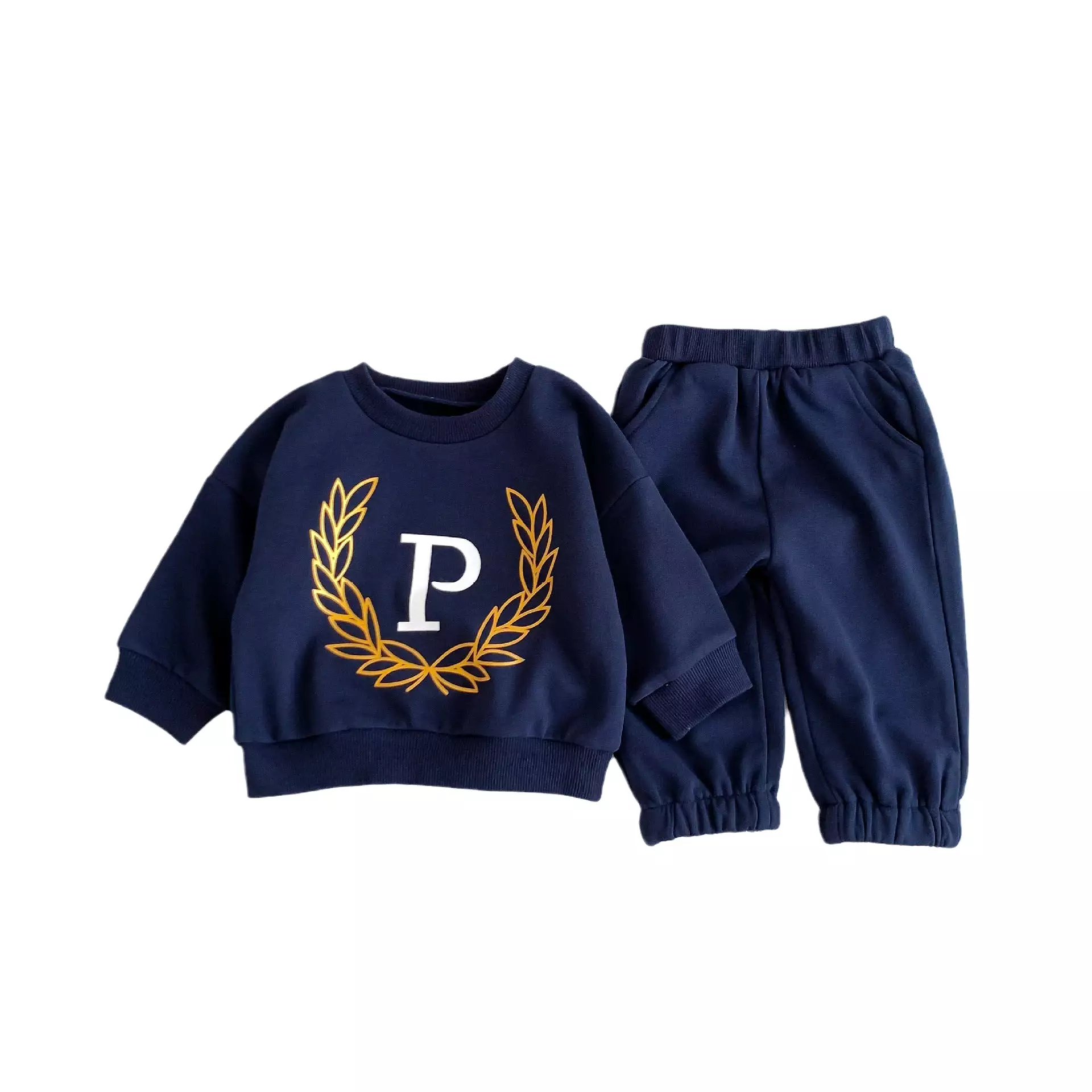 2 Pieces Set Baby Kid Girls Boys Sports Letters Hoodies Sweatshirts And Solid Color Pants Wholesale 23101909