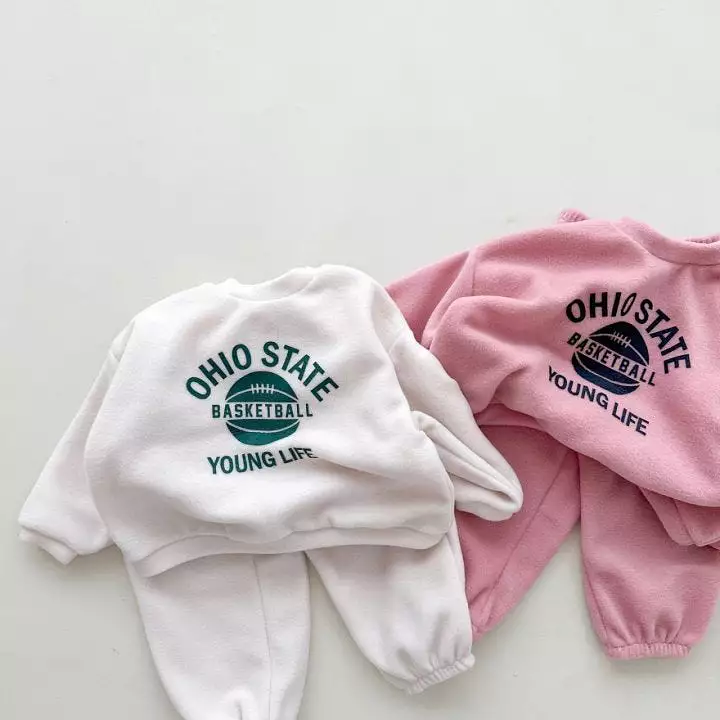 2 Pieces Set Baby Kid Girls Letters Hoodies Sweatshirts And Solid Color Pants Wholesale 231130253