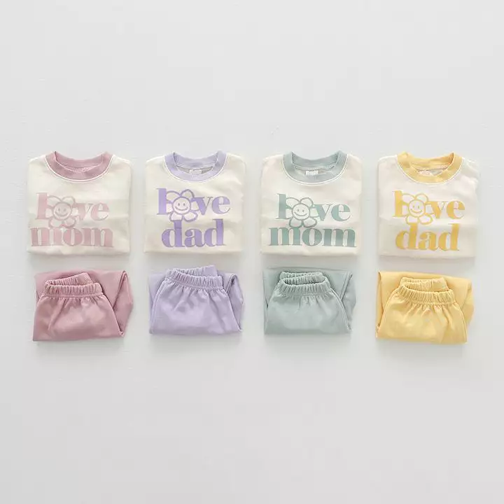 2 Pieces Set Baby Kid Girls Letters Tops And Solid Color Pants Wholesale 23113093