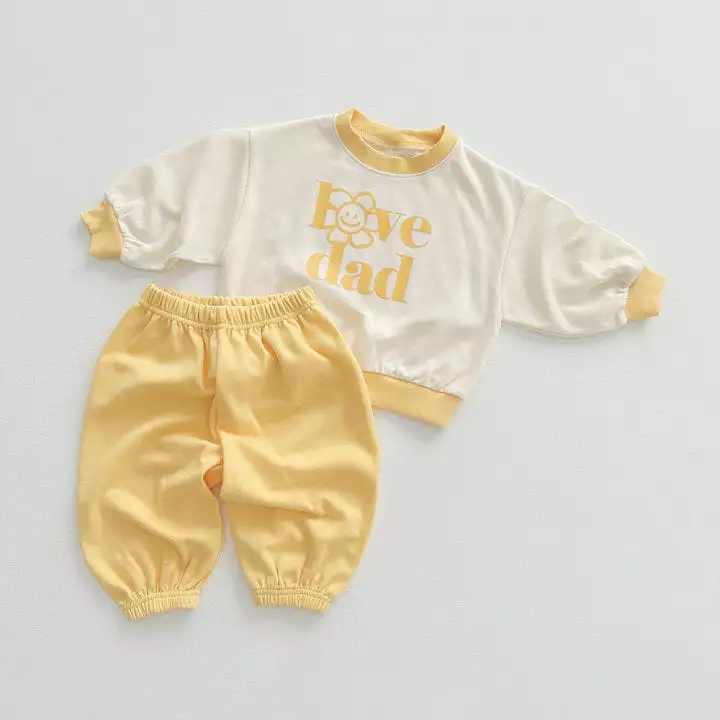 2 Pieces Set Baby Kid Girls Letters Tops And Solid Color Pants Wholesale 23113093