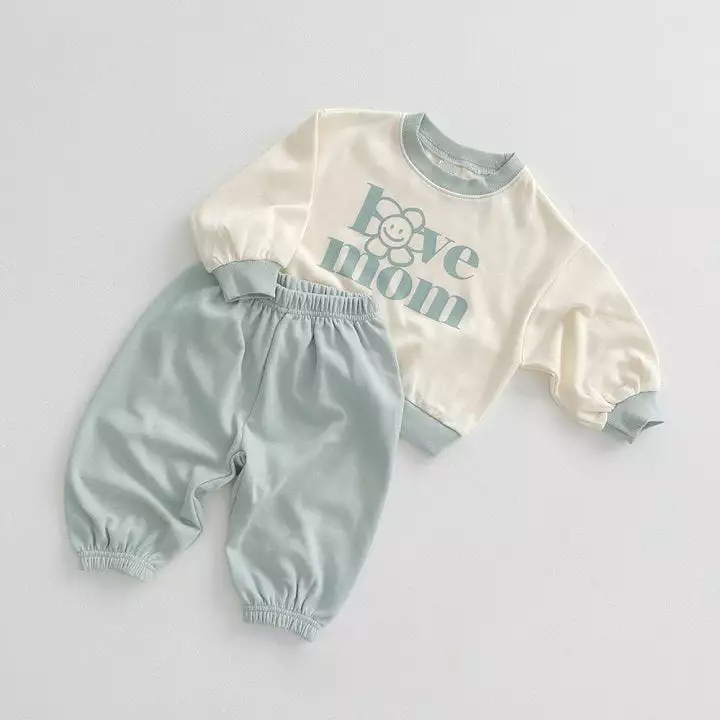 2 Pieces Set Baby Kid Girls Letters Tops And Solid Color Pants Wholesale 23113093