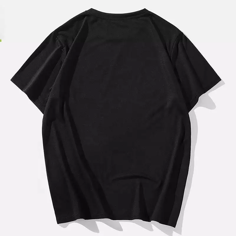 2023 Summer New Fashion Short Sleeve Rhinestone T-shirt Crew Neck Hip Hop Streetwear Casual Black Tee Tops