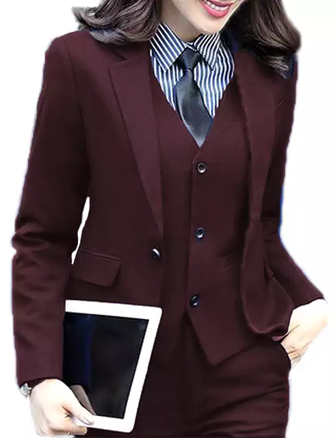 3 Piece Elegant Formal Business Lady Office Suit Set Work Wear