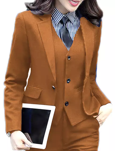 3 Piece Elegant Formal Business Lady Office Suit Set Work Wear