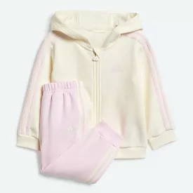 ADIDAS INFANTS ESSENTIALS FULL-ZIP HOODED JOGGER SET PINK