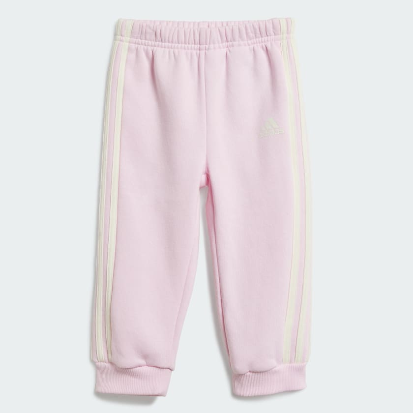 ADIDAS INFANTS ESSENTIALS FULL-ZIP HOODED JOGGER SET PINK