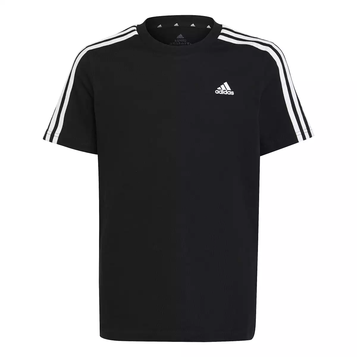 ADIDAS JUNIOR ESSENTIALS 3-STRIPES COTTON BLACK TEE