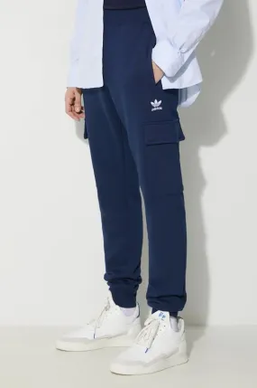 adidas Originals joggers Trefoil Essentials Cargo Pants blue color IP2757