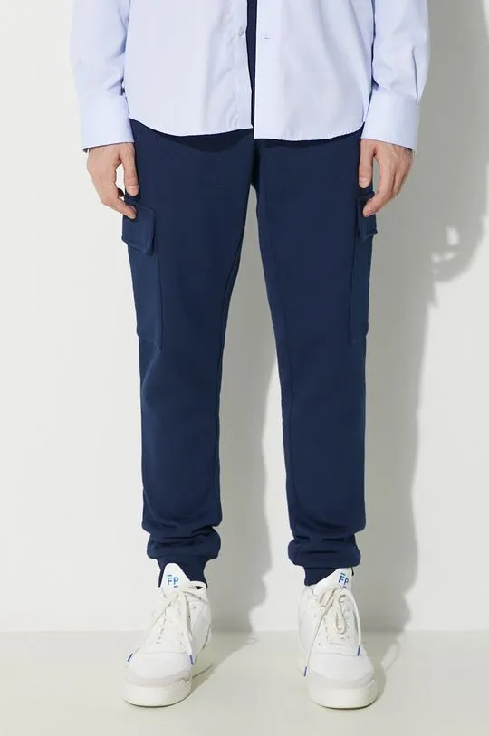 adidas Originals joggers Trefoil Essentials Cargo Pants blue color IP2757