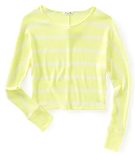 Aeropostale Womens Cropped Stripe Pullover Knit Sweater