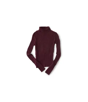 Aeropostale Womens Ribbed Turtleneck Knit Sweater