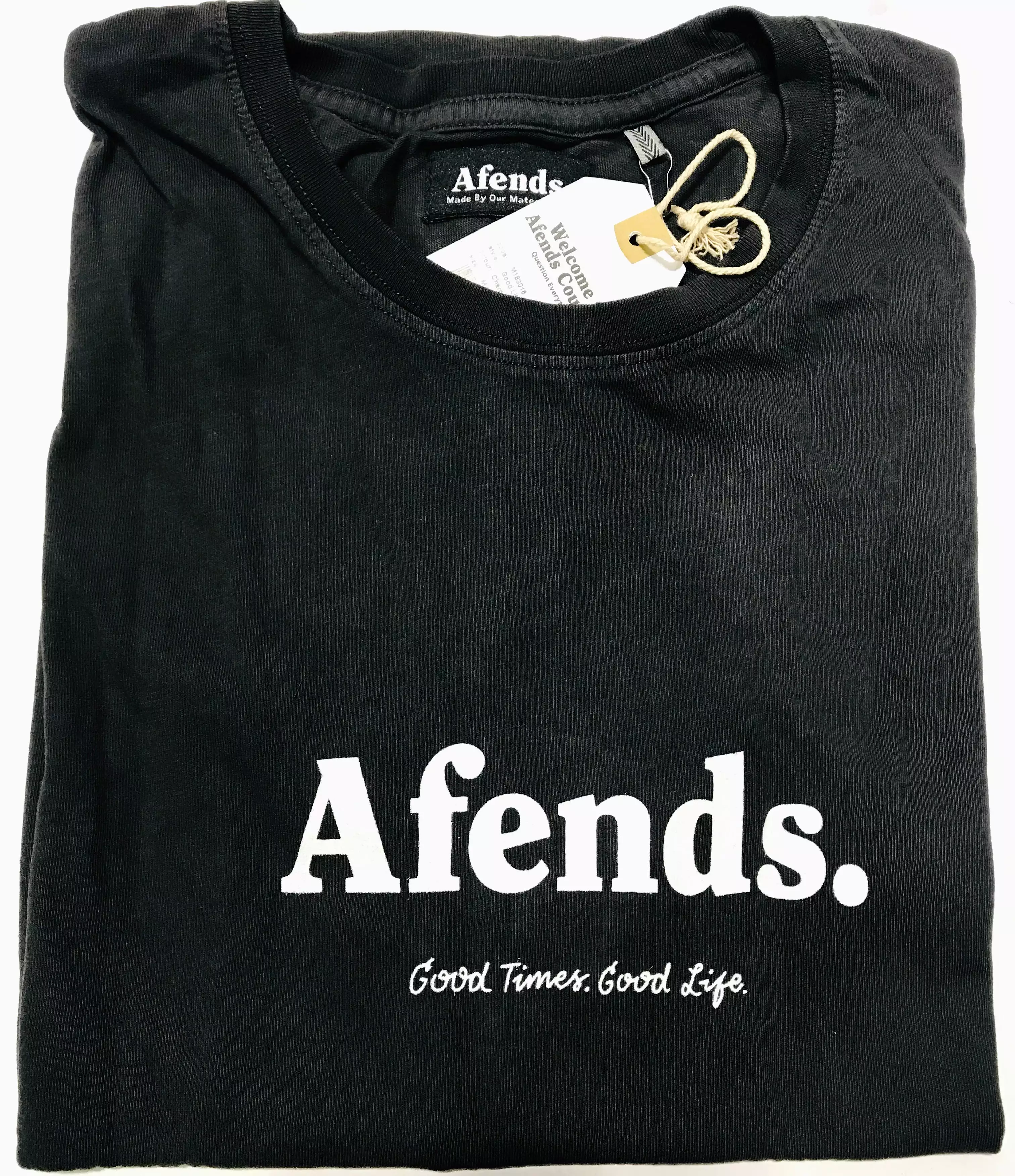 Afends Good Life Retro Fit Tee Charcoal M183016