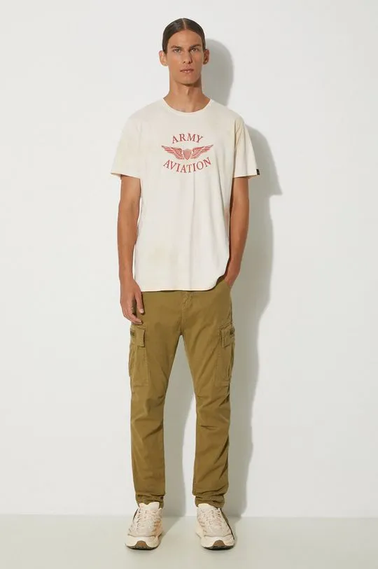 Alpha Industries trousers Squad Pants men's green color