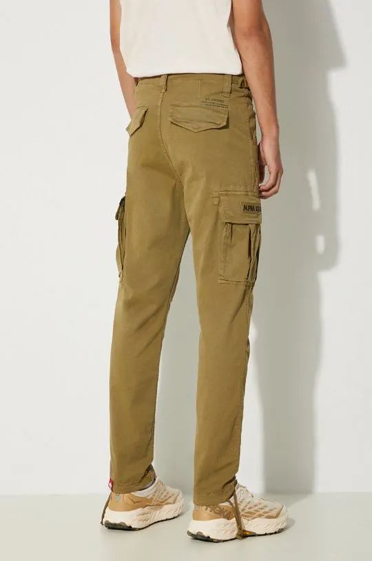 Alpha Industries trousers Squad Pants men's green color