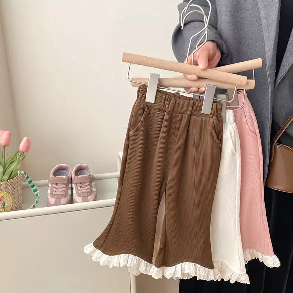 Baby Kid Girls Solid Color Pants Wholesale 240301148