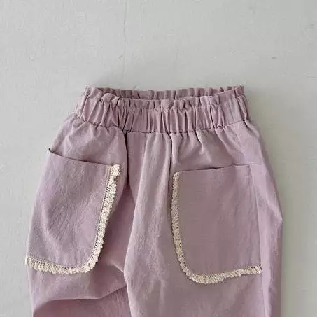 Baby Kid Girls Solid Color Pants Wholesale 24030125