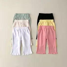 Baby Kid Girls Solid Color Pants Wholesale 24030131