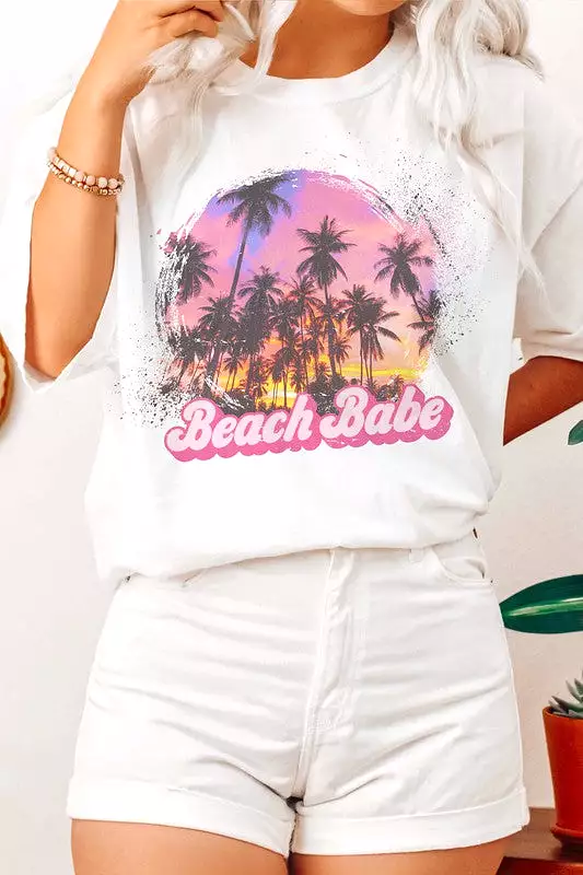 BEACH BABE SUMMER SUNSET GRAPHIC TEE