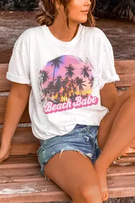 BEACH BABE SUMMER SUNSET GRAPHIC TEE