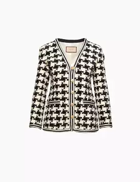 Black and Ivory Tweed Jacket