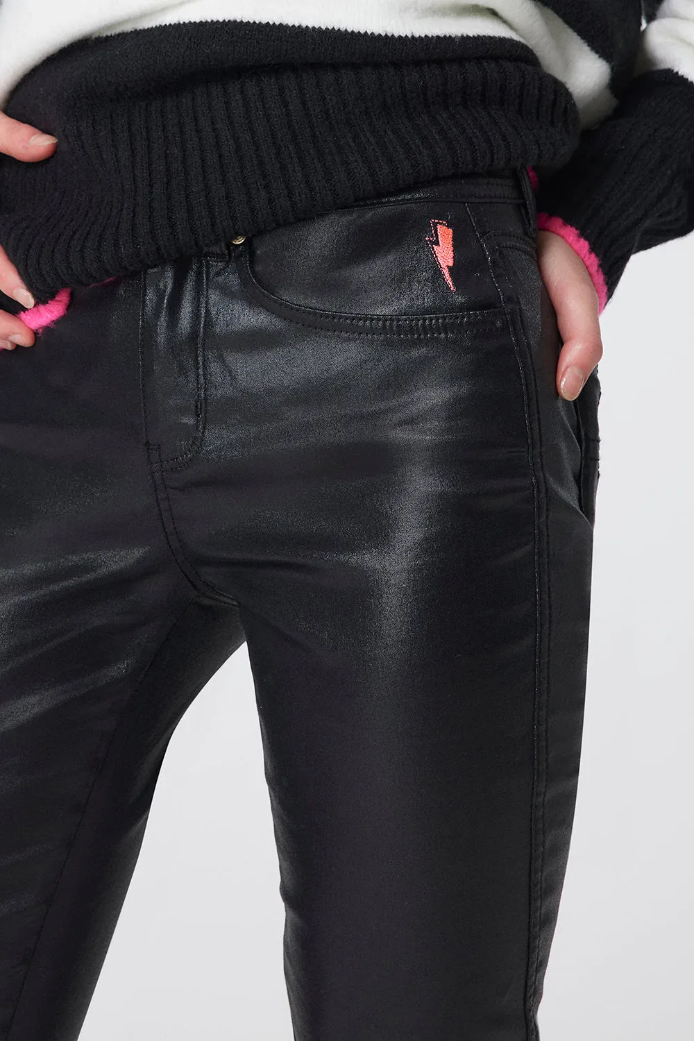 Black Coated Slim Jeans