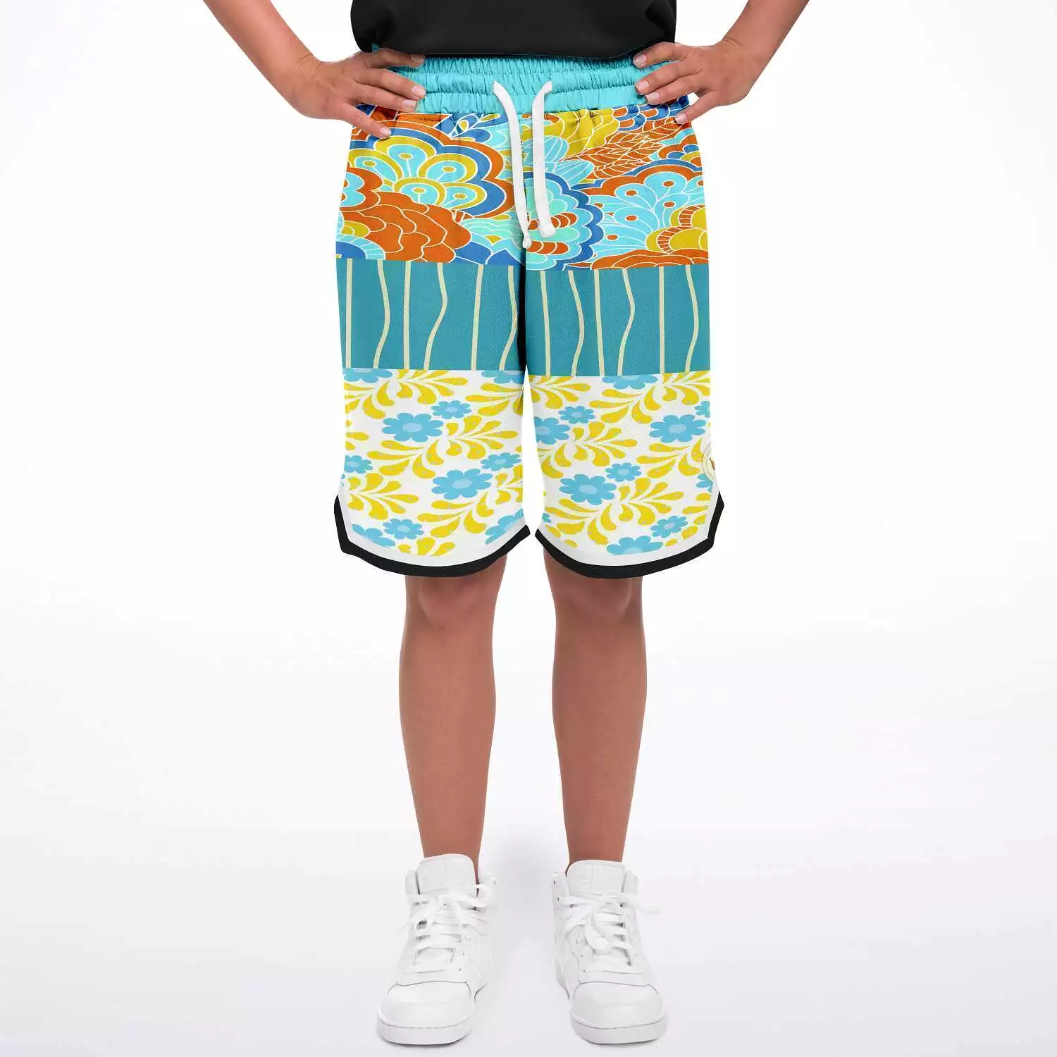 Blue Bullwinkle Unisex Basketball Shorts