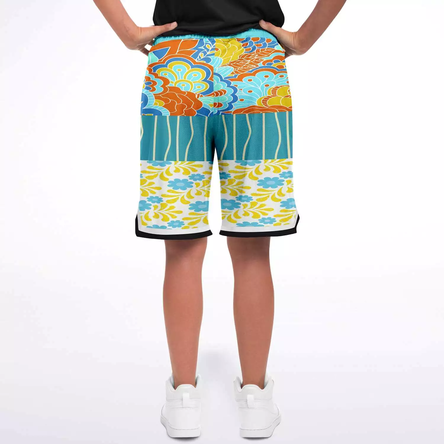 Blue Bullwinkle Unisex Basketball Shorts