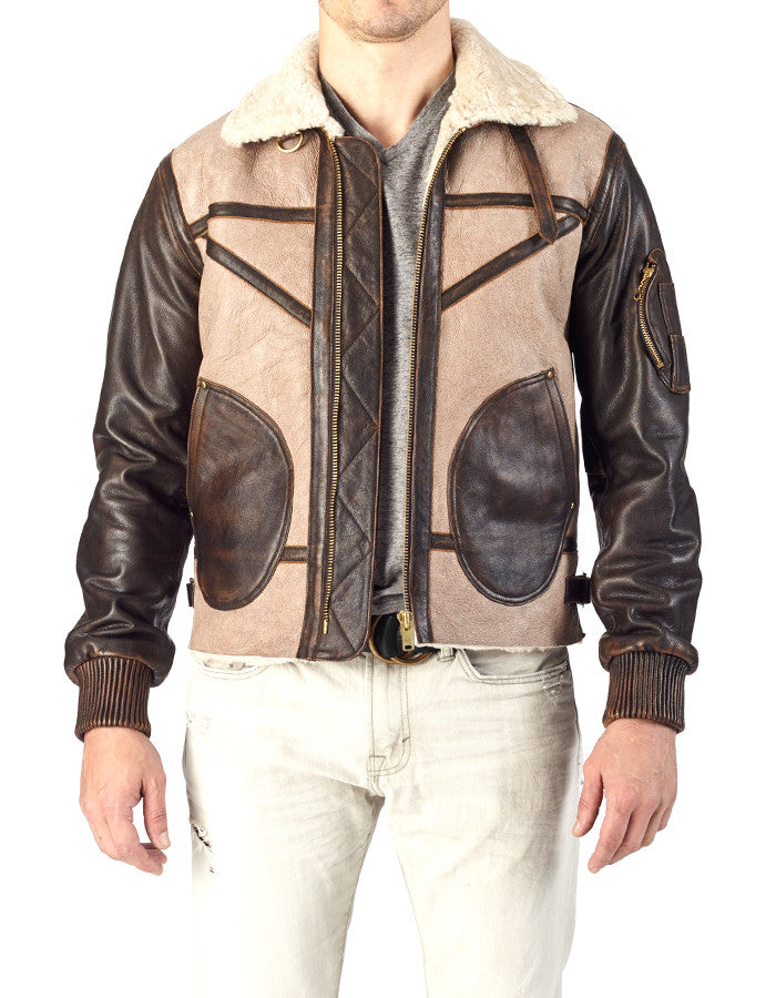 BOMBER - Shearling Aviator Jacket