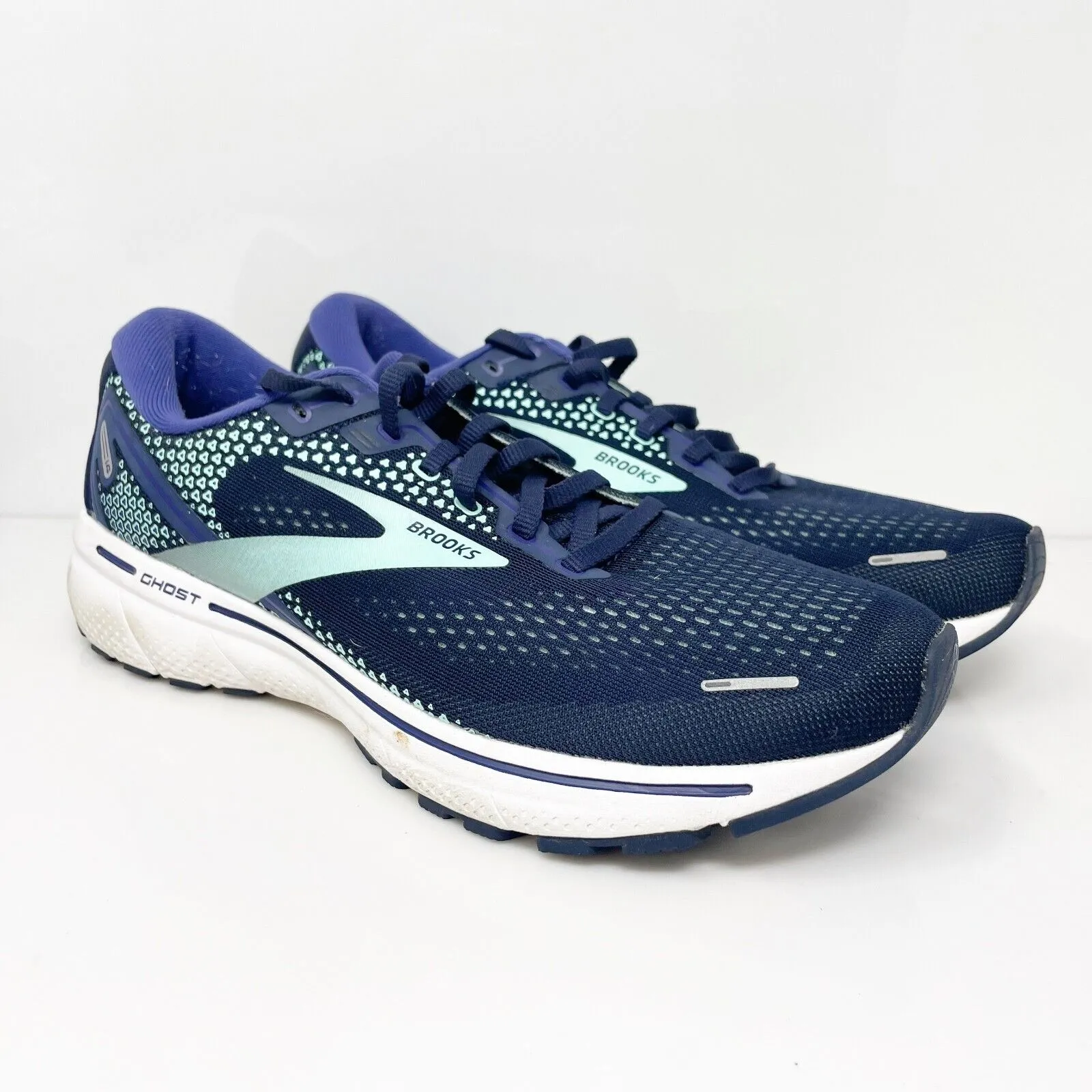 Brooks Womens Ghost 14 1203561B446 Blue Running Shoes Sneakers Size 11 B