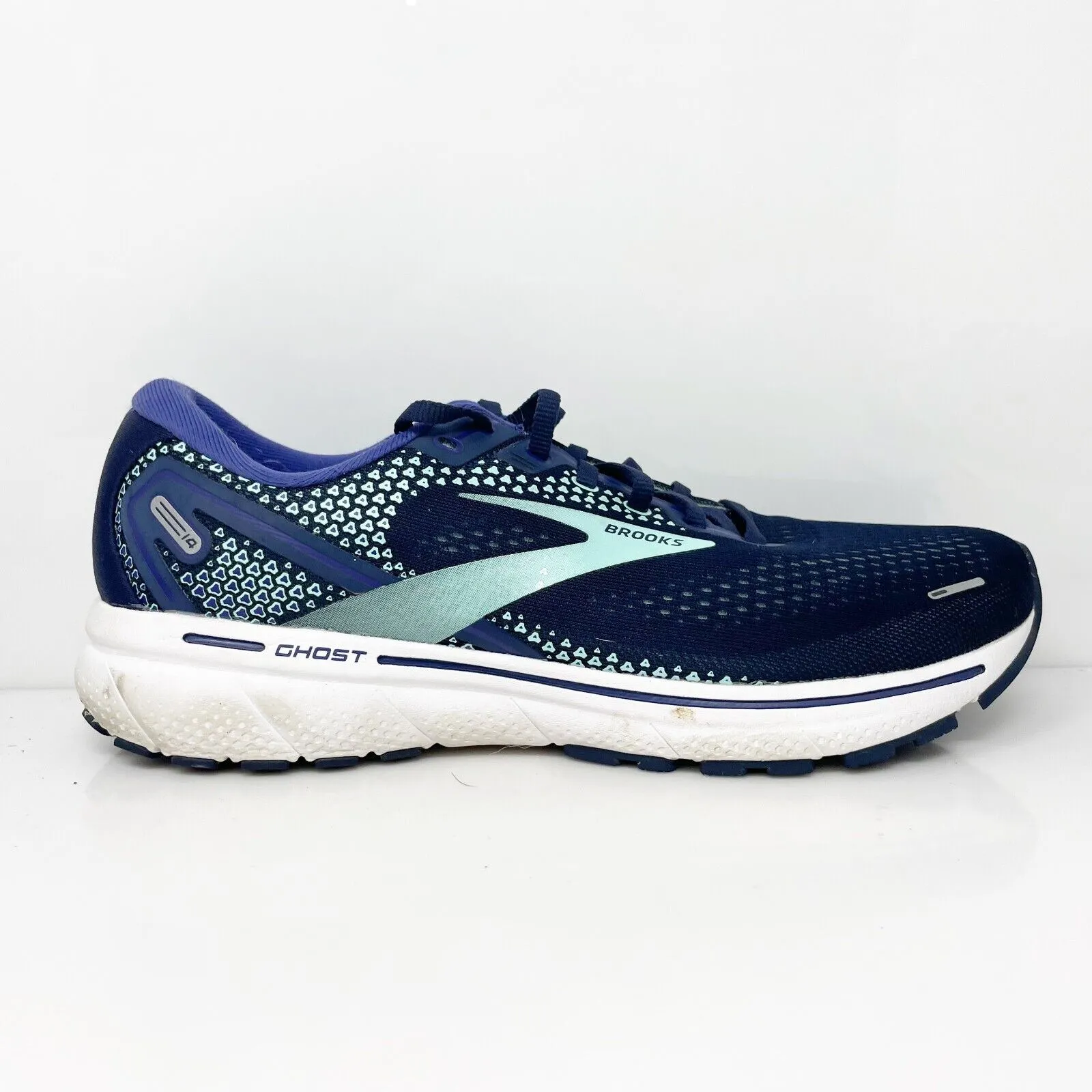 Brooks Womens Ghost 14 1203561B446 Blue Running Shoes Sneakers Size 11 B