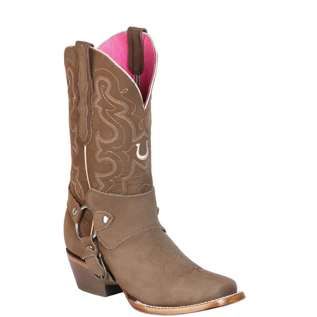 Brown Square Toe Cowgirl Boots