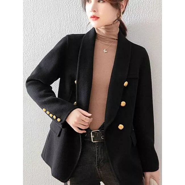 Buttoned Double Breasted Blazer