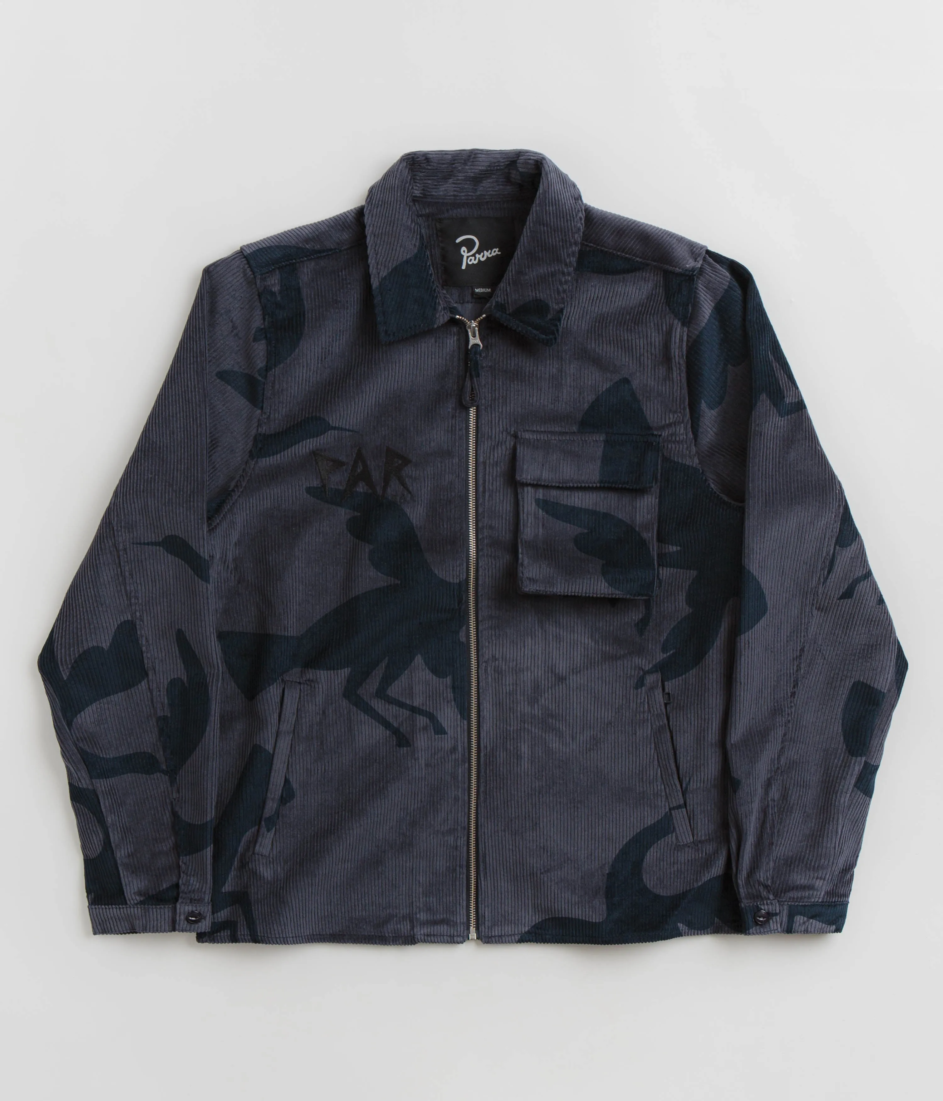 by Parra Clipped Wings Shirt Jacket - Greyish Blue