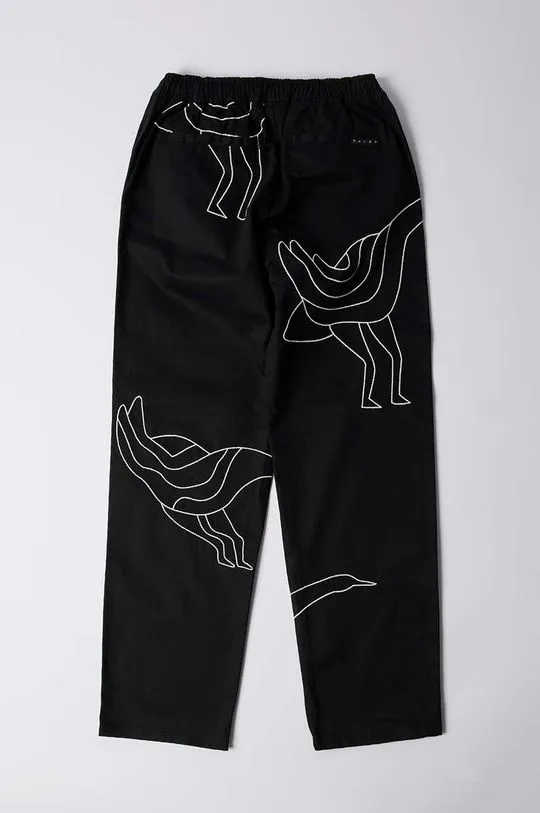 by Parra cotton trousers Stitched Up Duck Pants black color 52245