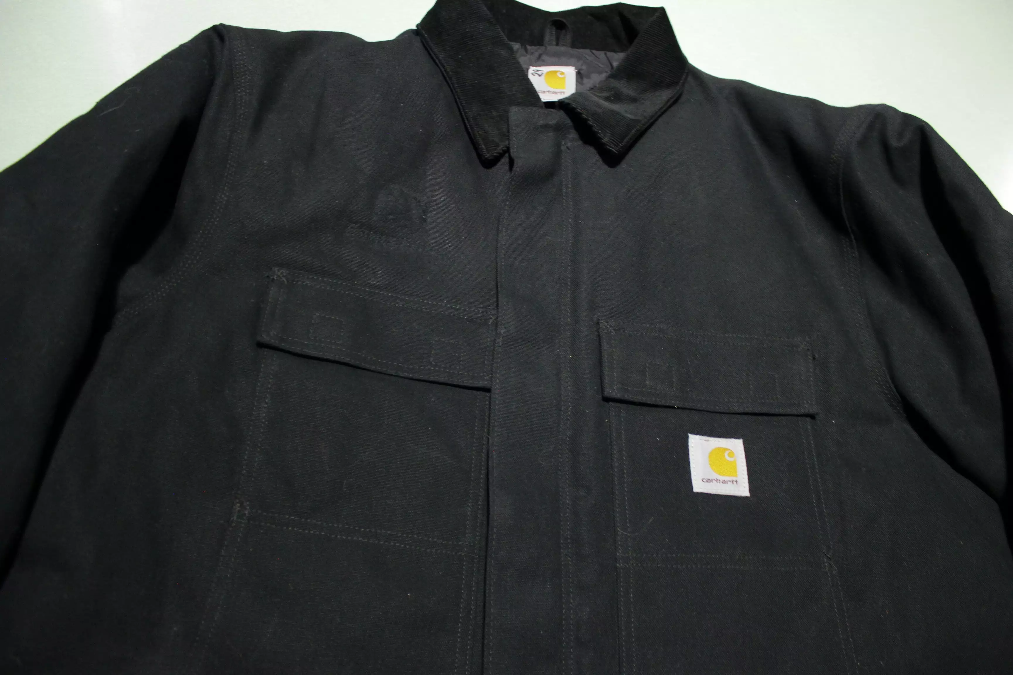 Carhartt C003 BLK Deadstock Arctic Quilt Lined Duck Traditional Work Chore Jacket