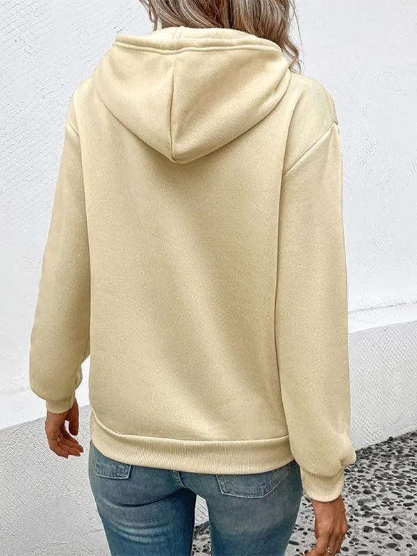 Casual Solid Women Hoodie