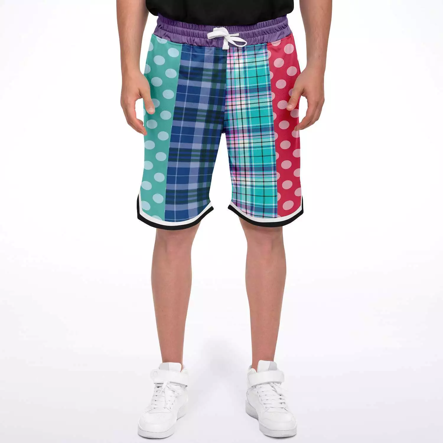 Cerulean Polka Dot Basketball Shorts